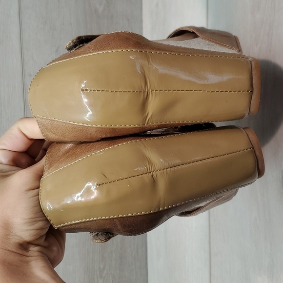 Anthropologie Antelope Karise  Ankle Leather Wedge Sandals Shoes sz 39/8 - Picture 7 of 12